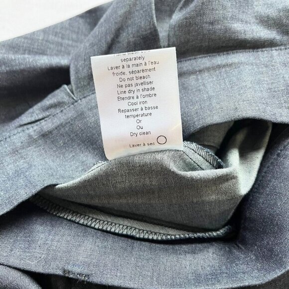 NWT VIA BOVIO DARK WASH DENIM HIGH RISE PLEATED A-LINE MIDI SKIRT - S - Picture 13 of 13